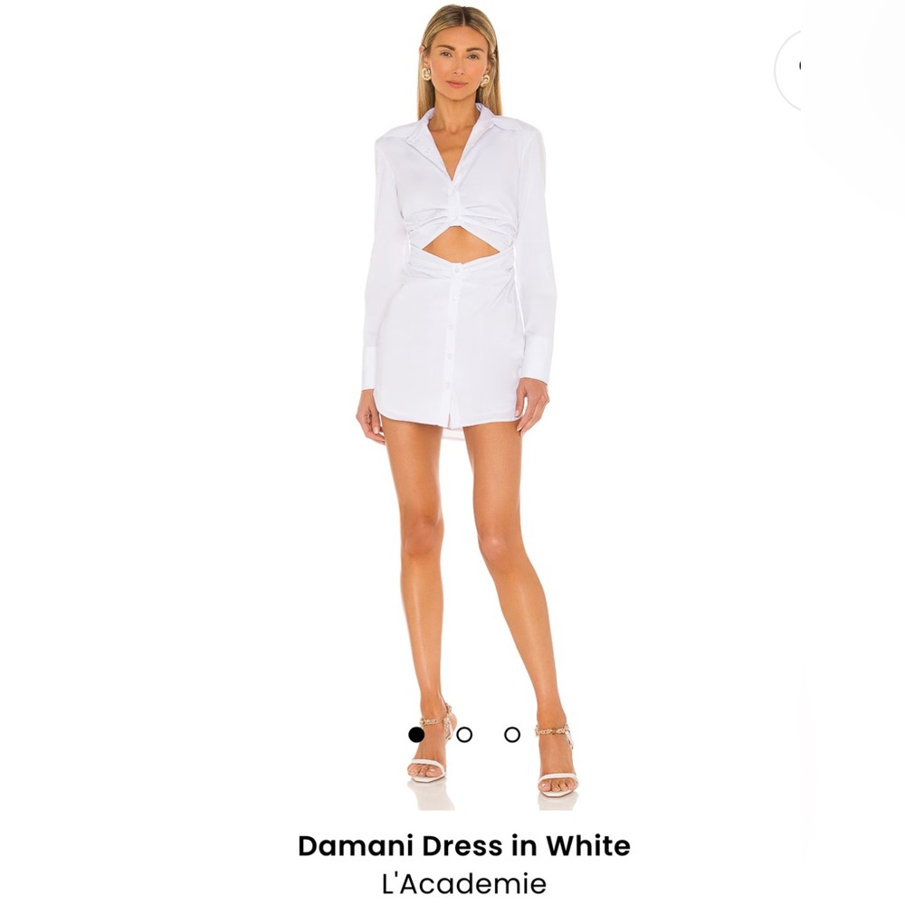 NWT Revolve’s L’Academie Damani Button-Up White Dress
